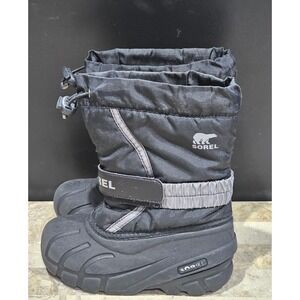 Sorel Kids Black Waterproof Winter Snow Boots Size 11 Toddler Child